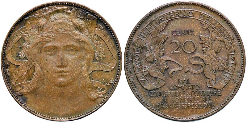 SAVOIA - Vittorio Emanuele III (1900-1943) - 20 Centesimi 1906 Fiera di Milano P...