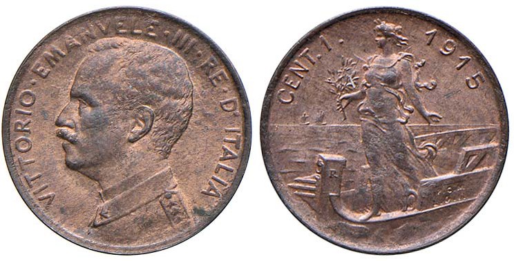 SAVOIA - Vittorio Emanuele III (1900-1943) - Centesimo 1915 Prora Pag. 952; Mont...