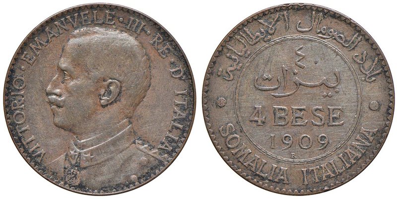 SAVOIA - Somalia - 4 Bese 1909 Pag. 973; Mont. 458 R CU
bel BB