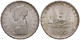 REPUBBLICA ITALIANA - Repubblica Italiana (monetazione in lire) (1946-2001) - 500 Lire 1958 - Caravelle Mont. 2 AG
FDC