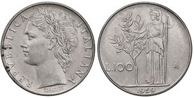 REPUBBLICA ITALIANA - Repubblica Italiana (monetazione in lire) (1946-2001) - 100 Lire 1959 Mont. 9 AC
qFDC