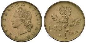 REPUBBLICA ITALIANA - Repubblica Italiana (monetazione in lire) (1946-2001) - 20 Lire 1968 - Ramo di quercia Mont. 12 R BT
FDC