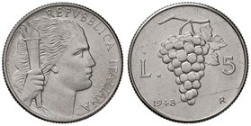 REPUBBLICA ITALIANA - Repubblica Italiana (monetazione in lire) (1946-2001) - 5 Lire 1948 Mont. 6 NC IT
FDC