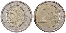 REPUBBLICA ITALIANA - Repubblica Italiana (monetazione in euro) (2002) - 2 Euro 2002 Att. Z57e NI D/Tondello irregolare, R/Fuori uscita di metallo
qF...
