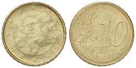 REPUBBLICA ITALIANA - Repubblica Italiana (monetazione in euro) (2002) - 10 Centesimi 2006 BT Doppia battitura
FDC