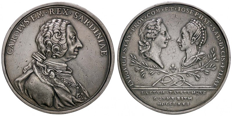 MEDAGLIE - SAVOIA - Carlo Emanuele III (1730-1773) - Medaglia 1771 - Nozze di Ma...