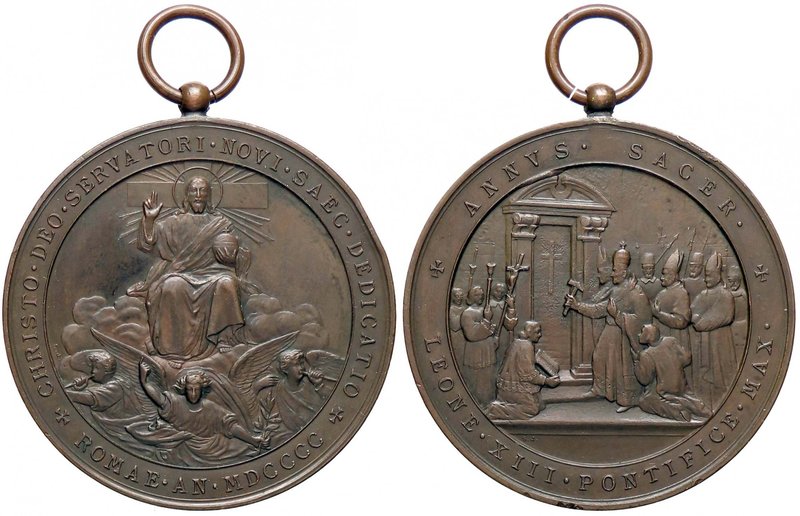 MEDAGLIE - PAPALI - Leone XIII (1878-1903) - Medaglia 1900 - Anno Santo AE Ø 47...