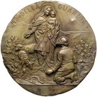 MEDAGLIE - RELIGIOSE - Placchetta uniface Madonna della Guardia AE Ø 100
SPL
