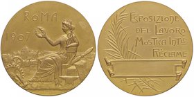 MEDAGLIE - CITTA' - Roma - Medaglia 1907 - Esposizione del lavoro AE dorato Opus: Gori Ø 60 In confezione
FDC