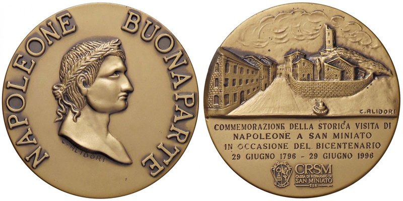 MEDAGLIE - CITTA' - San Miniato - Medaglia 1996 - Bicentenario visita di Napoleo...