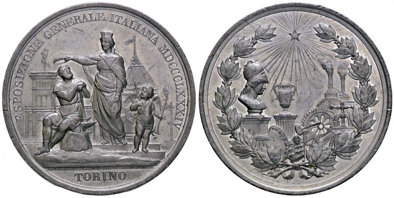 MEDAGLIE - CITTA' - Torino - Medaglia 1884 - Esposizione Generale Italiana MB Op...