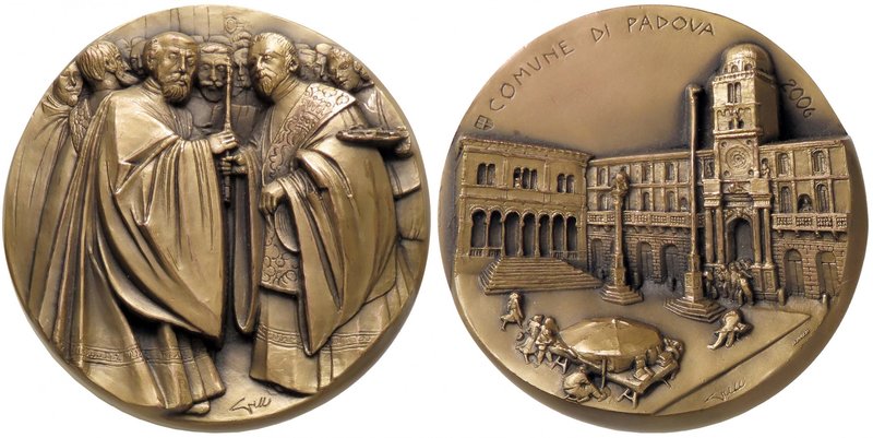 MEDAGLIE - PERSONAGGI - Angelo Grilli (1932-2015) - Medaglia 2007 - Padova, piaz...