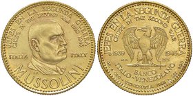 MEDAGLIE - PERSONAGGI - Benito Mussolini (1883-1945) - Medaglia 1957 - Busto a d. /R Aquila su gladio (AU g. 6) Ø 21 Segno al bordo
SPL-FDC