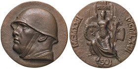 MEDAGLIE - PERSONAGGI - Benito Mussolini (1883-1945) - Medaglia 1972 - Cinquantenario della marcia su Roma AE Ø 65
qFDC