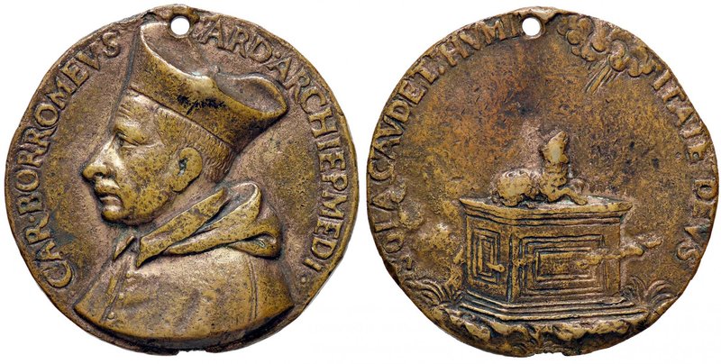 MEDAGLIE - PERSONAGGI - Carlo Borromeo (1538-1584) - Medaglia AE Ø 50 Foro
qBB