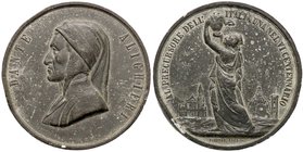 MEDAGLIE - PERSONAGGI - Dante Alighieri (1265-1321) - Medaglia 1865 - VI centenario della nascita MB Ø 53 Segnetti
BB-SPL