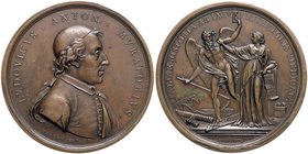 MEDAGLIE - PERSONAGGI - Ludovico Antonio Muratori (1672-1750) - Medaglia 1806 - Busto a d. /R La Storia in piedi con pergamena, con il braccio d. cerc...