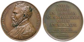 MEDAGLIE - PERSONAGGI - Michelangelo Buonarroti (1475-1564) - Medaglia 1819 AE Opus: Gayrand Ø 40 Colpetti
SPL