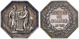 MEDAGLIE - NAPOLEONICHE - Napoleone I, Console (1801-1804) - Medaglia A. VIII - Banca di Francia AG Ø 36
SPL-FDC