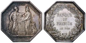 MEDAGLIE - NAPOLEONICHE - Napoleone I, Console (1801-1804) - Medaglia A. VIII - Banca di Francia AG Ø 36
SPL