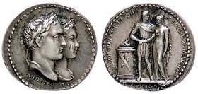 MEDAGLIE - NAPOLEONICHE - Napoleone I, Imperatore (1804-1814) - Medaglia 1810 - Matrimonio con Maria Luisa AG Opus: Andrieu Ø 14
qFDC