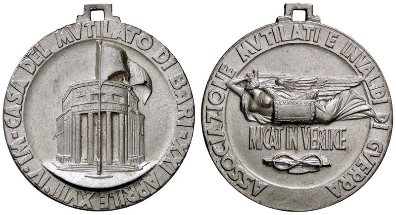 MEDAGLIE - FASCISTE - Medaglia A. XVIII - Associazione Mutilati di Guerra Bari -...