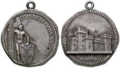 MEDAGLIE - FASCISTE - Medaglia Città di Mantova - Il castello di Mantova /R Figura muliebre con scudo e fascio RR AG Ø 40
qSPL