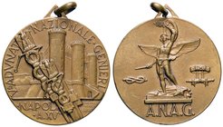 MEDAGLIE - FASCISTE - Medaglia A. XV - Napoli, adunata genieri AE Ø 33
qFDC