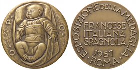 MEDAGLIE - REPUBBLICA - Medaglia 1967 - Roma, esposizione della medaglia AE Ø 60
FDC