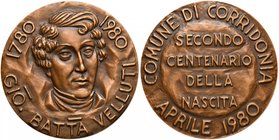 MEDAGLIE - VARIE - Medaglia 1980 - Corridonia, Giovan Battista Velluti, bicentenario della nascita AE Ø 84 In confezione
FDC
