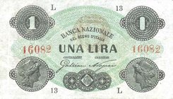 CARTAMONETA - SARDO-PIEMONTESE - Banca Nazionale nel Regno d'Italia - Lira 17/07/1872 Gav. 141 R Galliano/Nazari
BB+