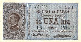 CARTAMONETA - BUONI DI CASSA - Vittorio Emanuele III (1900-1943) - Lira 28/12/1917 - Serie 161-200 Alfa 13; Lireuro 3C Giu. Dell'Ara/Righetti
FDS