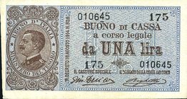 CARTAMONETA - BUONI DI CASSA - Vittorio Emanuele III (1900-1943) - Lira 28/12/1917 - Serie 161-200 Alfa 13; Lireuro 3C Giu. Dell'Ara/Righetti
qFDS