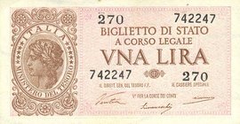 CARTAMONETA - BIGLIETTI DI STATO - Luogotenenza (1944-1946) - Lira 23/11/1944 Alfa 18; Lireuro 5B Bolaffi/Cavallaro/Giovinco Numeri radar
qFDS