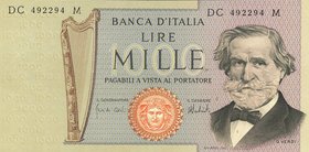 CARTAMONETA - BANCA d'ITALIA - Repubblica Italiana (monetazione in lire) (1946-2001) - 1.000 Lire - Verdi 2° tipo 05/08/1975 Alfa 721; Lireuro 56D Car...