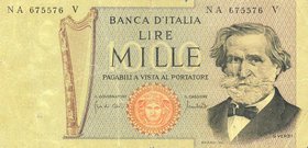 CARTAMONETA - BANCA d'ITALIA - Repubblica Italiana (monetazione in lire) (1946-2001) - 1.000 Lire - Verdi 2° tipo 25/03/1969 Alfa 718; Lireuro 56A Car...