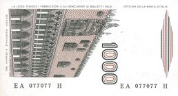 CARTAMONETA - BANCA d'ITALIA - Repubblica Italiana (monetazione in lire) (1946-2001) - 1.000 Lire - Marco Polo 16/03/1982 Alfa 727 Ciampi/Stevani Seri...