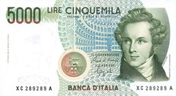 CARTAMONETA - BANCA d'ITALIA - Repubblica Italiana (monetazione in lire) (1946-2001) - 5.000 Lire - Bellini 01/12/1997 Alfa 812sp; Lireuro 69Ca RR Sos...