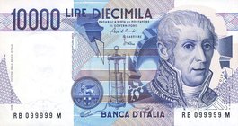 CARTAMONETA - BANCA d'ITALIA - Repubblica Italiana (monetazione in lire) (1946-2001) - 10.000 Lire - Volta 28/10/1985 Alfa 869; Lireuro 76B NC Ciampi/...