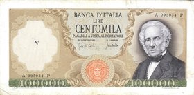 CARTAMONETA - BANCA d'ITALIA - Repubblica Italiana (monetazione in lire) (1946-2001) - 100.000 Lire - Manzoni 19/07/1970 Alfa 912; Lireuro 82B2 RR Car...