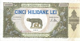 CARTAMONETA ESTERA - ROMANIA - Banca Nazionale Rumena - 5.000.000 Lei 25/06/1947 Kr. 63
qSPL