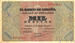 CARTAMONETA ESTERA - SPAGNA - Seconda repubblica spagnola (1931-1939) - 1.000 Pesetas 20/05/1938
qSPL