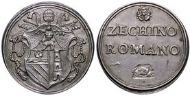 PESI MONETALI - ROMA - Clemente XIII (1758-1769) - Zecchini e ongari - Stemma /R ZECCHINO ROMANO R (AG g. 3,42) Ø 20
qFDC