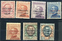 AREA ITALIANA - ITALIA REGNO - Posta Ordinaria 1924 Crociera Italiana (162/68) Cat. 350 €
NN