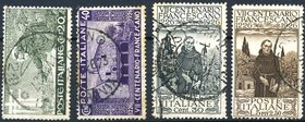 AREA ITALIANA - ITALIA REGNO - Posta Ordinaria 1926 San Francesco (192/99) Serie incompleta - 5 + 2,50 firmato E.D. - Cat. 210 €
US