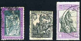 AREA ITALIANA - ITALIA REGNO - Posta Ordinaria 1928 Emanuele Filiberto - 5, 10 e 20 (237) Cat. 1300 €
US
