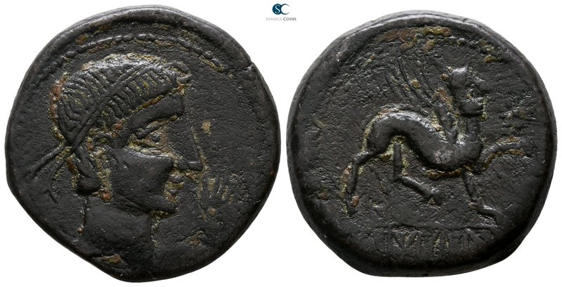 Iberia. Castulo circa 120-100 BC. 
As Æ

26 mm., 12.08 g.



very fine