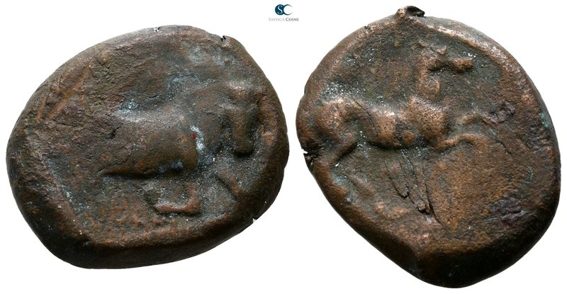 Apulia. Arpi 275-250 BC. 
Bronze Æ

20 mm., 7.84 g.



nearly very fine