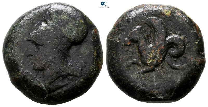 Sicily. Syracuse. Dionysios I 405-367 BC. 
Litra Æ

19 mm., 8.93 g.



ne...