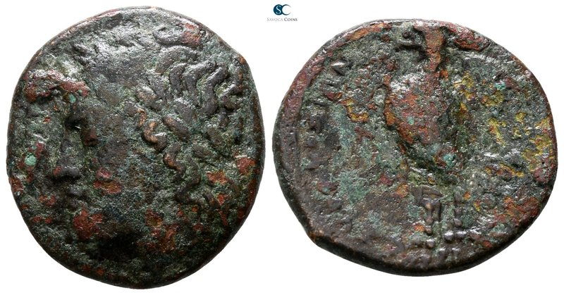 Sicily. Syracuse 287-278 BC. Hiketas II (?)
Bronze Æ

20 mm., 5.60 g.



...